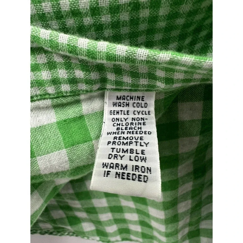 Polo Ralph Lauren Men’s L/S Lined Cotton Green & White Button Front Short XL